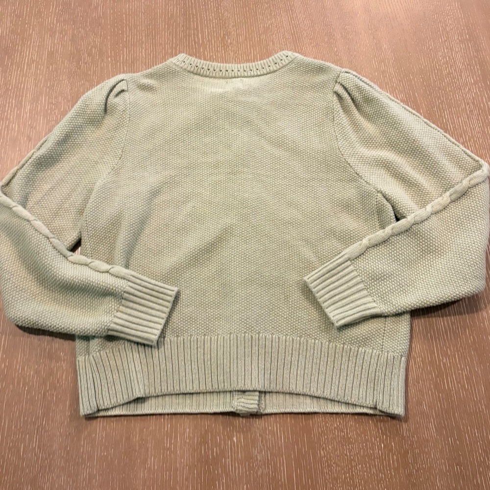 Joie Women's Large Green Embroidered Floral Cardigan Sweater Wool Blend New - Picture 5 of 7